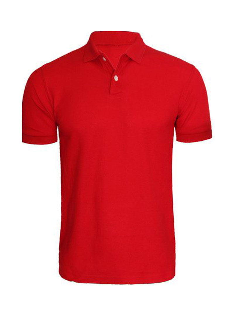UCB POLO   POLYSTER COTTON T-SHIRT- RED